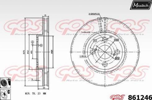 Maxtech 861246.6060 - Bremžu diski ps1.lv