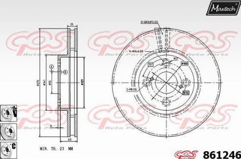 Maxtech 861246.6880 - Bremžu diski ps1.lv