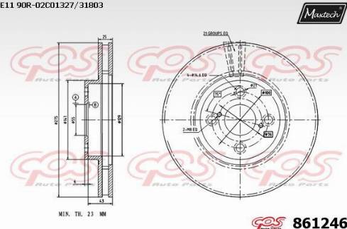 Maxtech 861246.0000 - Bremžu diski ps1.lv