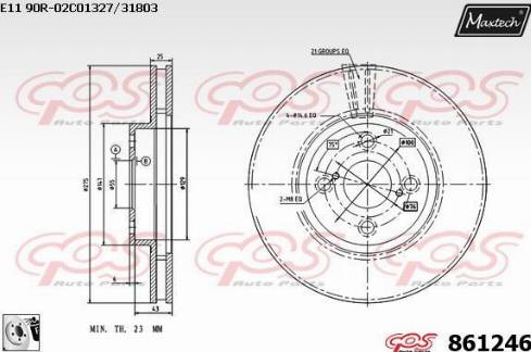 Maxtech 861246.0080 - Bremžu diski ps1.lv