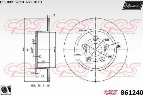 Maxtech 861240.0060 - Bremžu diski ps1.lv