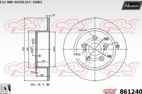 Maxtech 861240.0080 - Bremžu diski ps1.lv