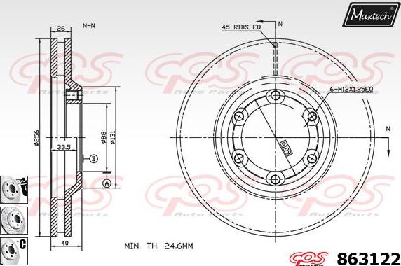 Maxtech 871101 - Bremžu diski ps1.lv