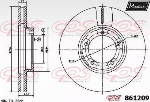 Maxtech 861209.6060 - Bremžu diski ps1.lv