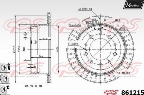 Maxtech 861215.6980 - Bremžu diski ps1.lv