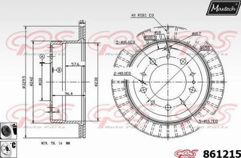 Maxtech 861215.6060 - Bremžu diski ps1.lv