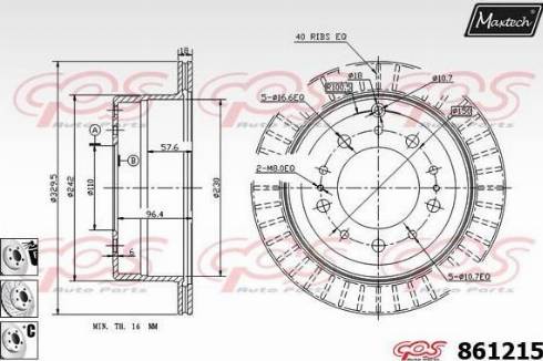 Maxtech 861215.6880 - Bremžu diski ps1.lv