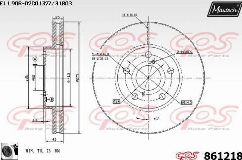 Maxtech 861218.0060 - Bremžu diski ps1.lv