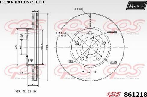 Maxtech 861218.0000 - Bremžu diski ps1.lv