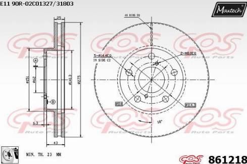 Maxtech 861218.0080 - Bremžu diski ps1.lv