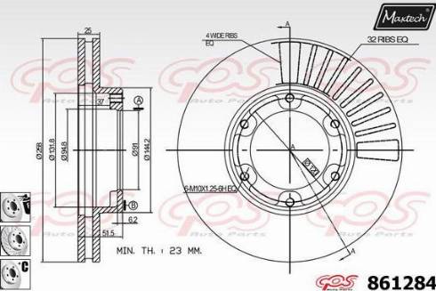 Maxtech 861284.6880 - Bremžu diski ps1.lv