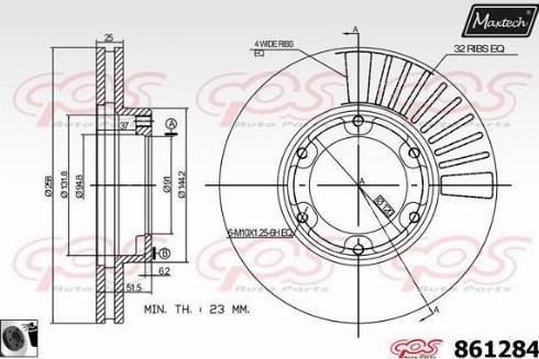 Maxtech 861284.0060 - Bremžu diski ps1.lv