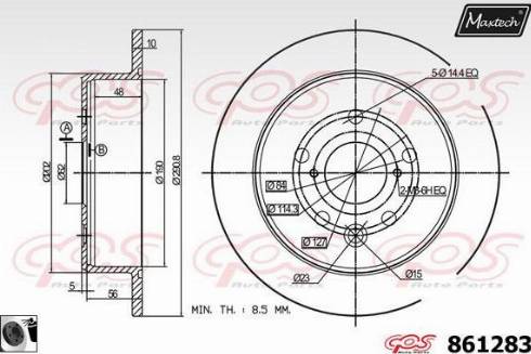 Maxtech 861283.0060 - Bremžu diski ps1.lv