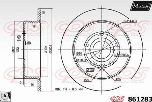 Maxtech 861283.0080 - Bremžu diski ps1.lv