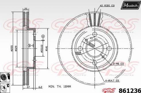 Maxtech 861236.6060 - Bremžu diski ps1.lv