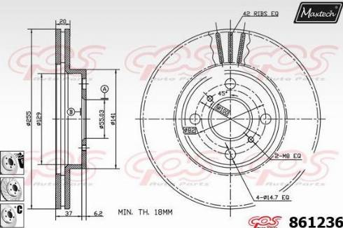 Maxtech 861236.6880 - Bremžu diski ps1.lv