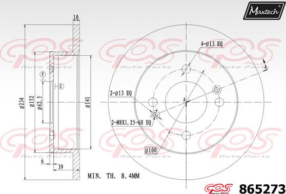 Maxtech 861236 - Bremžu diski ps1.lv