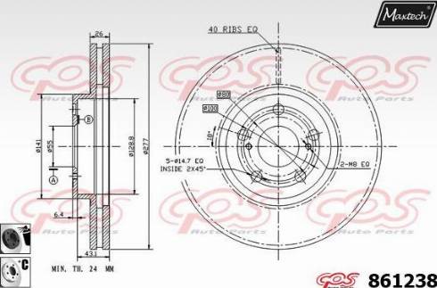 Maxtech 861238.6060 - Bremžu diski ps1.lv