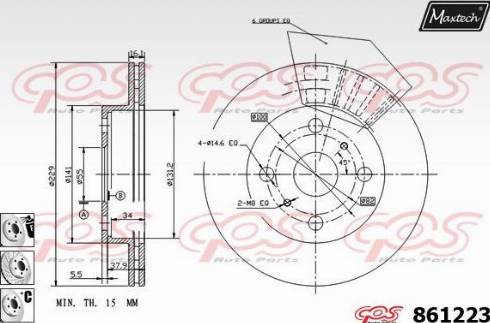 Maxtech 861223.6980 - Bremžu diski ps1.lv