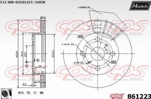 Maxtech 861223.0060 - Bremžu diski ps1.lv