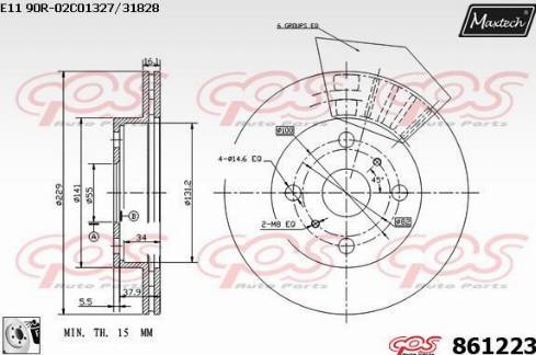 Maxtech 861223.0080 - Bremžu diski ps1.lv