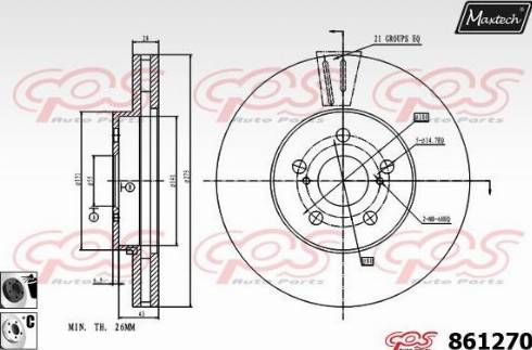 Maxtech 861270.6060 - Bremžu diski ps1.lv