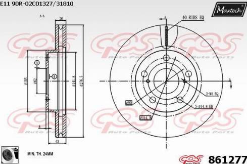 Maxtech 861277.0060 - Bremžu diski ps1.lv