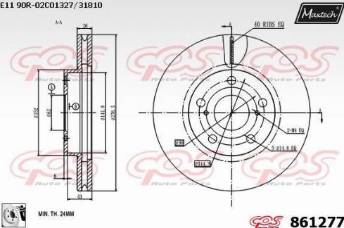 Maxtech 861277.0080 - Bremžu diski ps1.lv