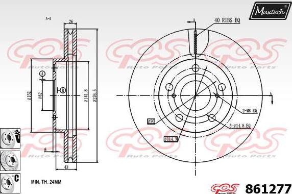 Maxtech 863516 - Bremžu diski ps1.lv