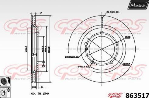 Maxtech 863517.6060 - Bremžu diski ps1.lv