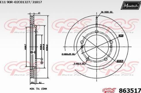 Maxtech 863517.0000 - Bremžu diski ps1.lv