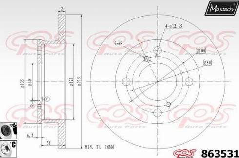 DJ Parts BD1561 - Bremžu diski ps1.lv