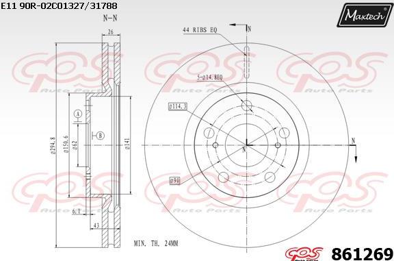 Maxtech 863531 - Bremžu diski ps1.lv