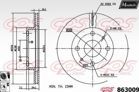 Maxtech 863009.6060 - Bremžu diski ps1.lv