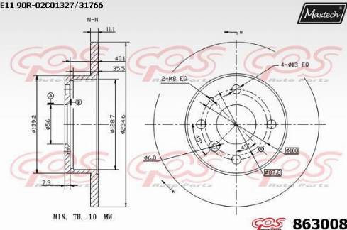 Maxtech 863008.0000 - Bremžu diski ps1.lv