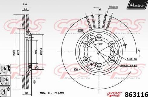 Maxtech 863116.6980 - Bremžu diski ps1.lv