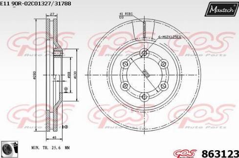 Maxtech 863123.0060 - Bremžu diski ps1.lv