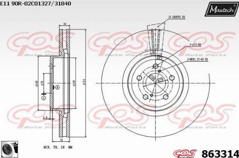 Maxtech 863314.0060 - Bremžu diski ps1.lv