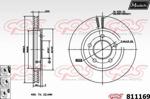 Maxtech 811169.6980 - Bremžu diski ps1.lv