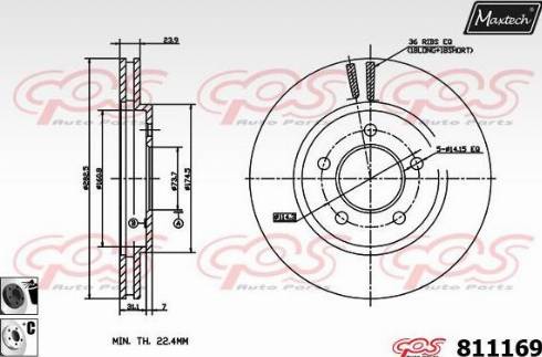 Maxtech 811169.6060 - Bremžu diski ps1.lv