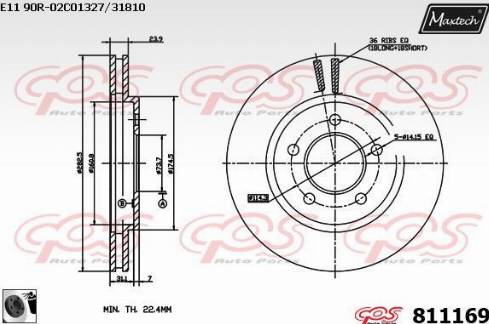 Maxtech 811169.0060 - Bremžu diski ps1.lv