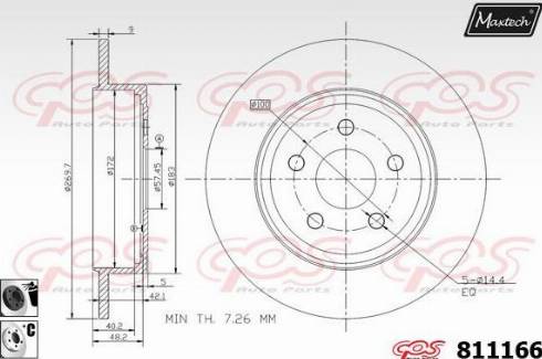 Maxtech 811166.6060 - Bremžu diski ps1.lv