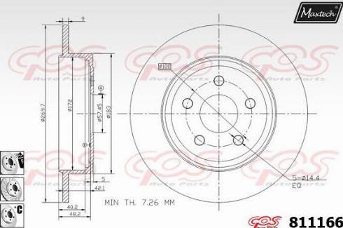 Maxtech 811166.6980 - Bremžu diski ps1.lv