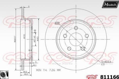 Maxtech 811166.0060 - Bremžu diski ps1.lv