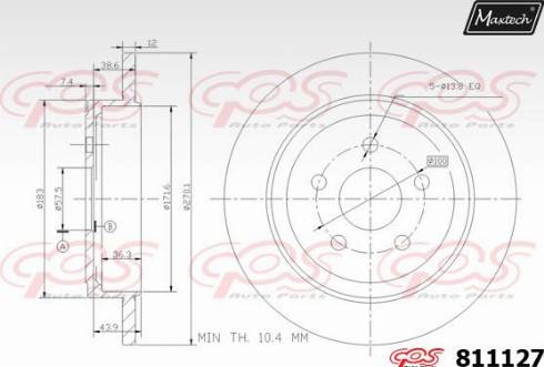 Maxtech 811127.0000 - Bremžu diski ps1.lv