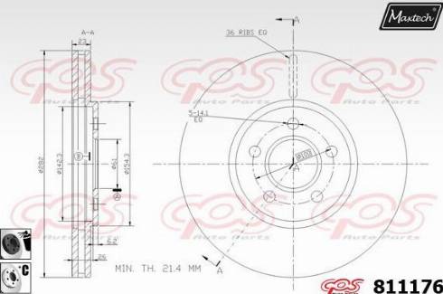 Maxtech 811176.6060 - Bremžu diski ps1.lv