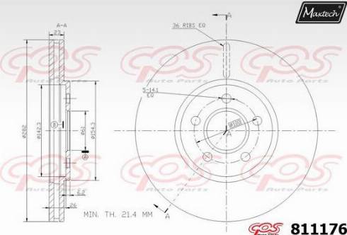 Maxtech 811176.0000 - Bremžu diski ps1.lv