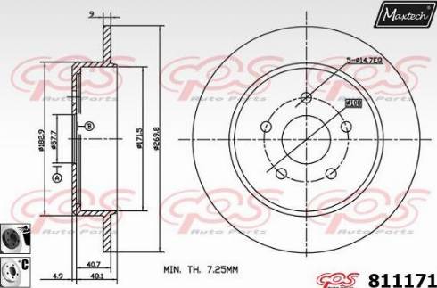 Maxtech 811171.6060 - Bremžu diski ps1.lv