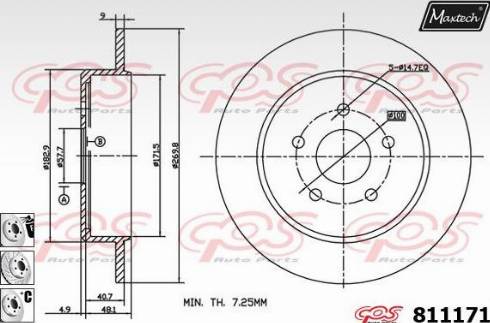 Maxtech 811171.6980 - Bremžu diski ps1.lv