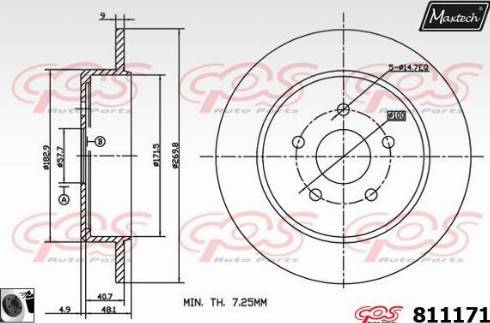 Maxtech 811171.0060 - Bremžu diski ps1.lv